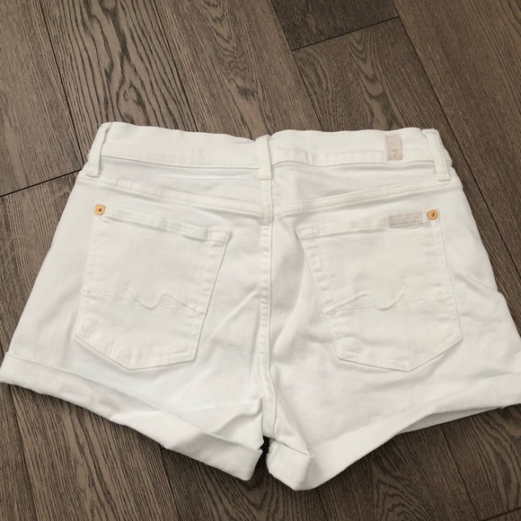 7 for All Mankind | White Denim Shorts | Size 27 - Picture 8 of 12